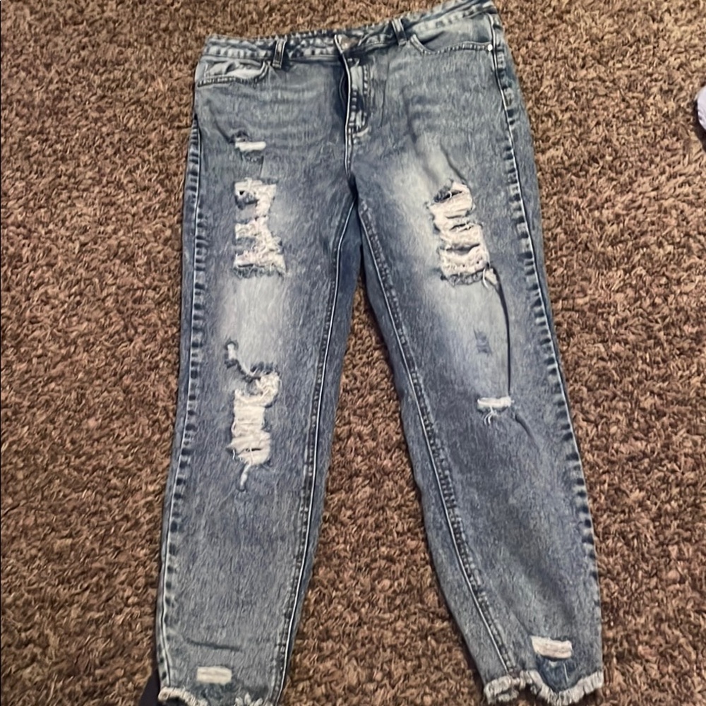 Buckle High Rise Blue Distressed Jeans